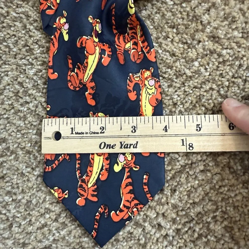 Lot of 2 Ties Vintage Disney Winnie The Pooh 90s 100% Polyester Tigger Eeyore
